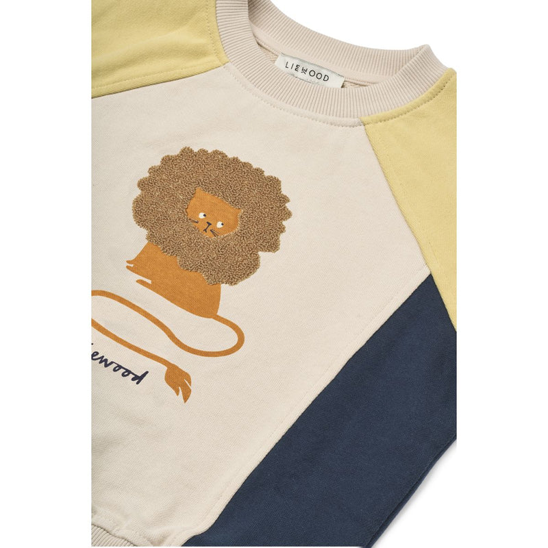 Liewood AUDE Placement Sweatshirt - Circus lion / Sandy - Sweatshirts