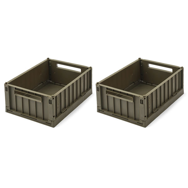 Liewood Weston Aufbewahrungsbox Klein 2er-Pack - Army brown - Aufbewahrungsbox