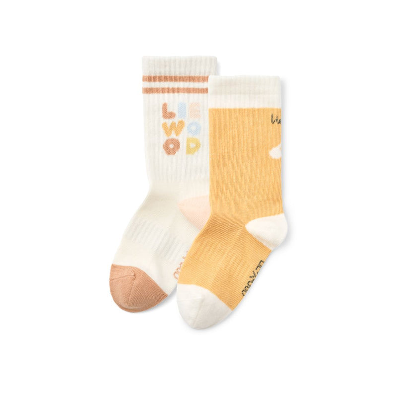 Liewood Annette Socken 2er-Pack - Light apricot / Creme de la creme - Socken/Strümpfe