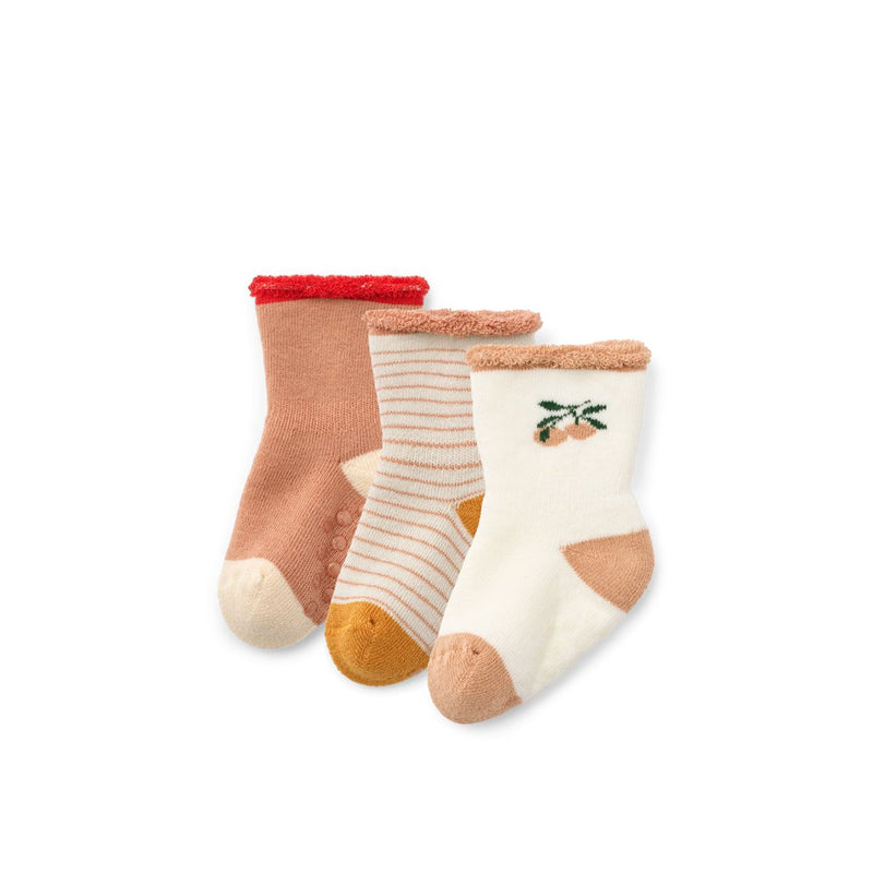 Liewood Eloy Baby Socken 3er-Pack - Peach / Sandy mix - Socken/Strümpfe