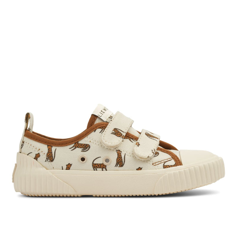 Liewood Kim Canvas-Sneakers, Niedrig Geschnitten - Leopard / Sandy - Sneakers