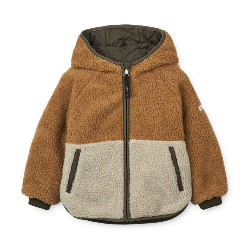 Liewood Jackson Wendbare Fleecejacke - Army brown mix - Jacke