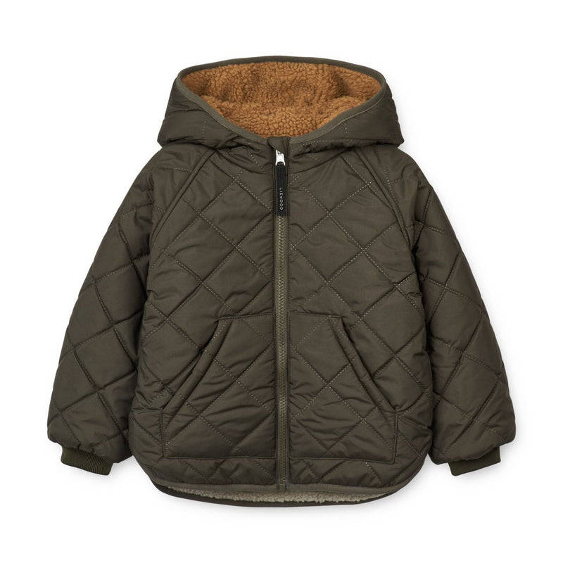 Liewood Jackson Wendbare Fleecejacke - Army brown mix - Jacke