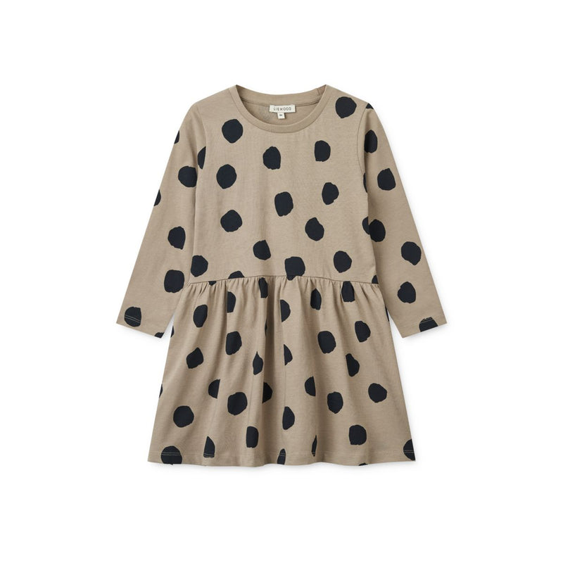 Liewood Lima Printed Longsleeve Dress - Spot dots / Mist - Kleid