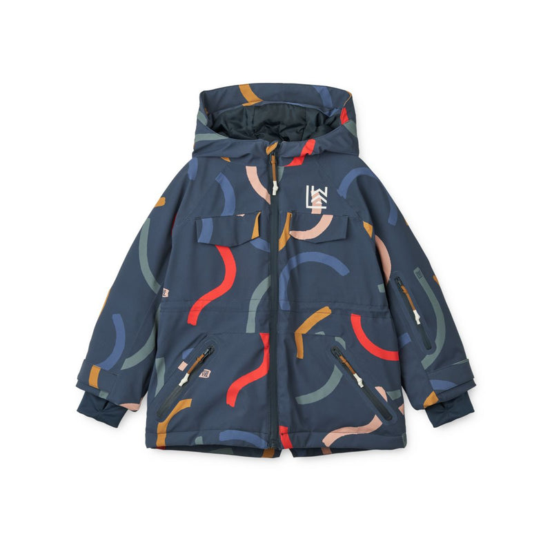 Liewood Kalle Schneejacke - Graphic swirls / Classic navy - Jacke