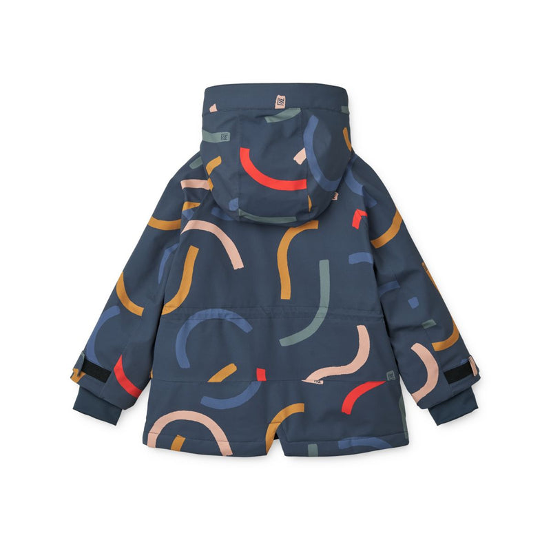 Liewood Kalle Schneejacke - Graphic swirls / Classic navy - Jacke