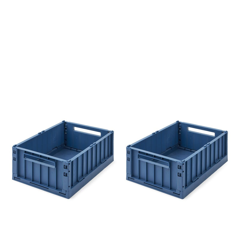 Liewood Weston Aufbewahrungsbox Medium 2er-Pack - Indigo blue - Aufbewahrungsbox