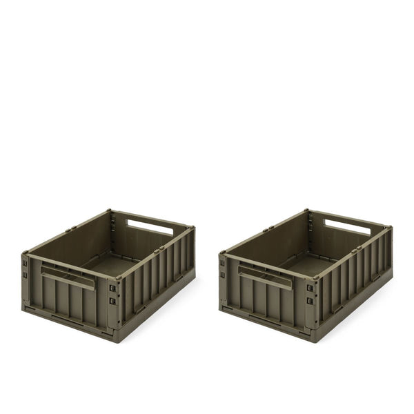 Liewood Weston Aufbewahrungsbox Medium 2er-Pack - Army brown - Aufbewahrungsbox