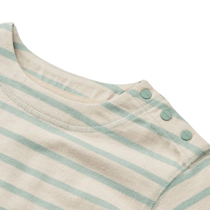 Liewood Farah Baby-T-Shirt mit Streifen - Y/D Stripe Ice blue / Sandy - Sweatshirts