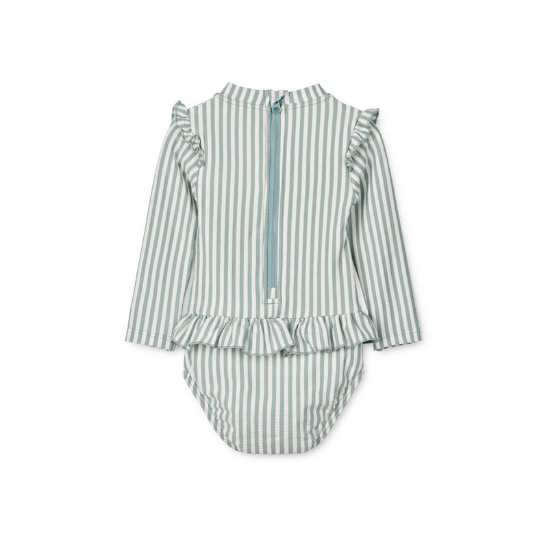 Liewood Sille Schwimm-Jumpsuit - Y/D stripe: Sea blue/white - Badeanzug