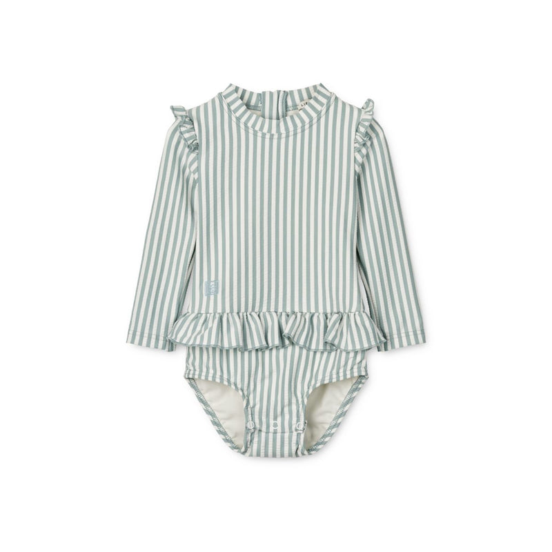 Liewood Sille Schwimm-Jumpsuit - Y/D stripe: Sea blue/white - Badeanzug