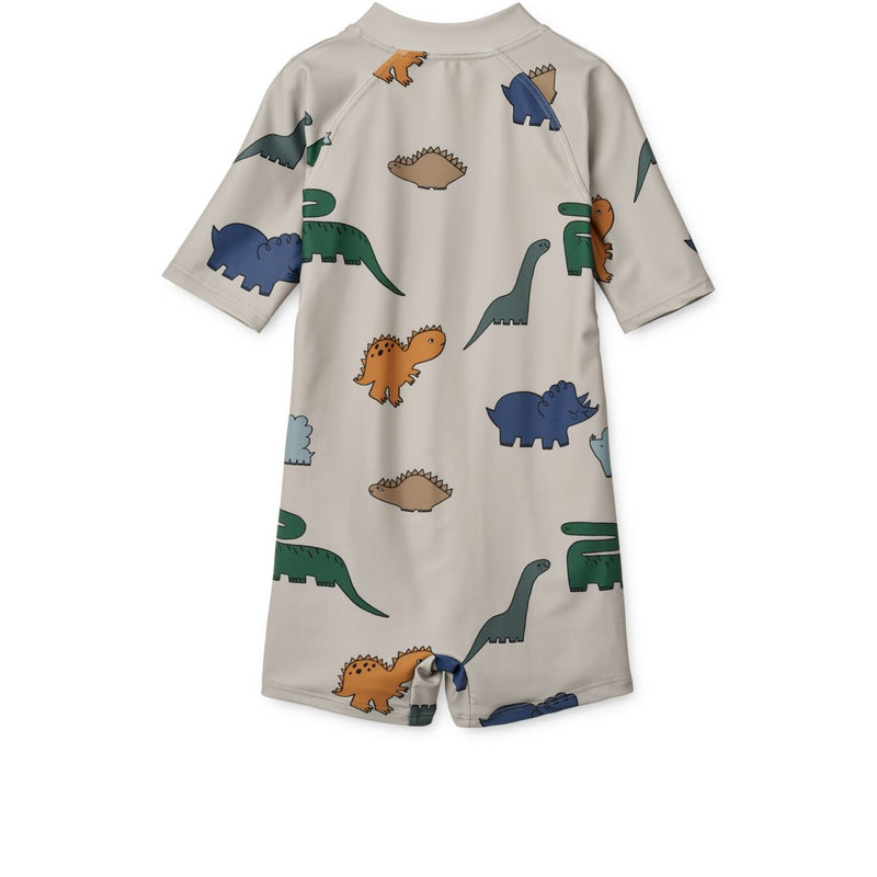 Liewood Max Schwimm-Jumpsuit - Dinosaurs / Mist - Badeanzug