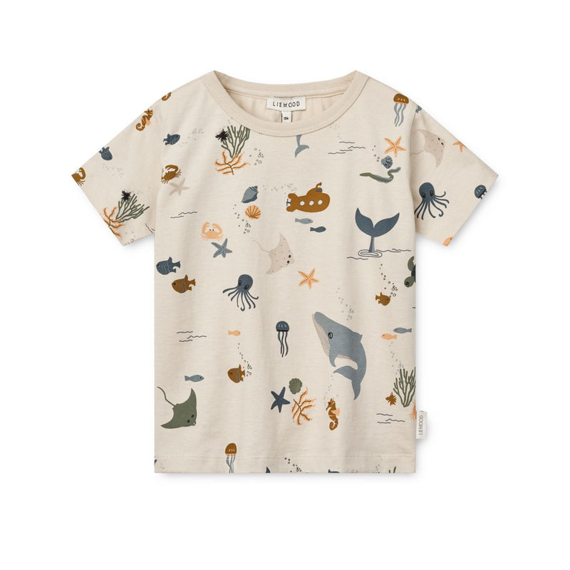 Liewood APIA Print T-Shirt - Sea creature / Sandy - T-shirt