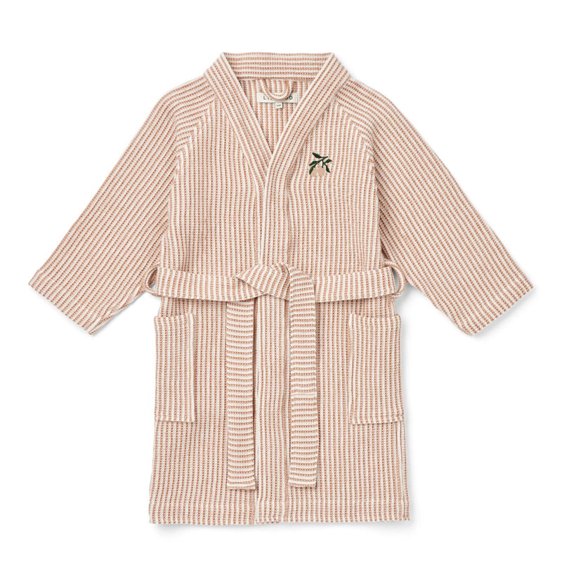 Liewood Bertha Bademantel - Y/D Stripe tuscany rose / creme de la creme - Bademantel / Poncho