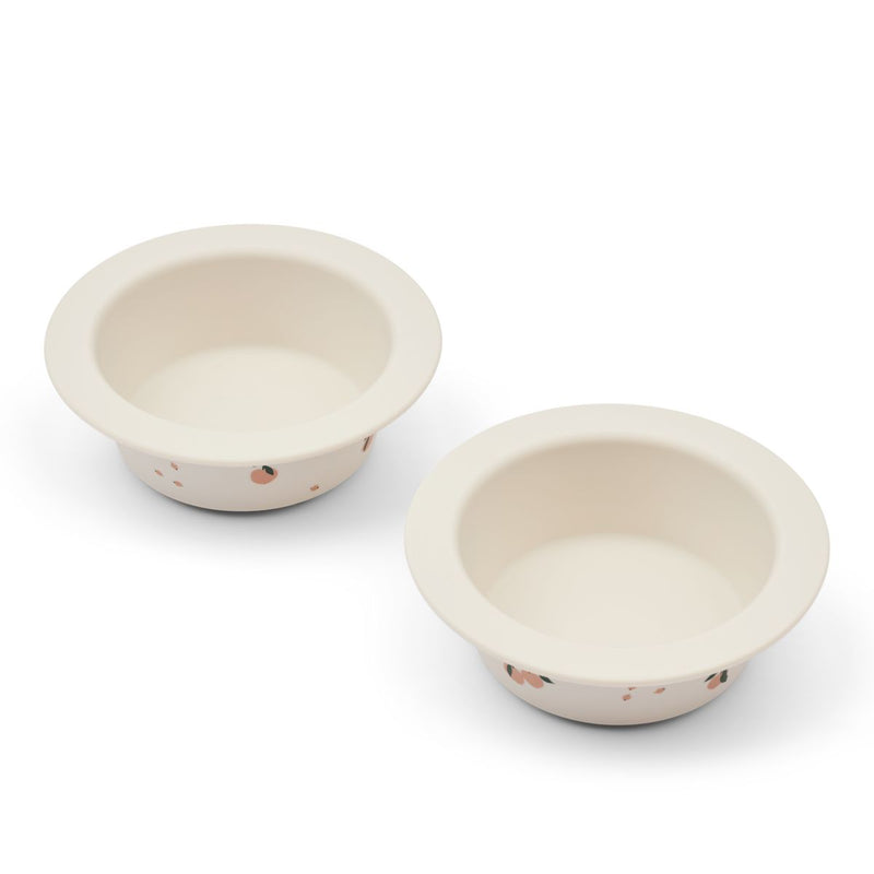 Liewood PEONY Bedruckte Saugnapf-Schale 2er-Set - Peach / Sea shell - Schalen