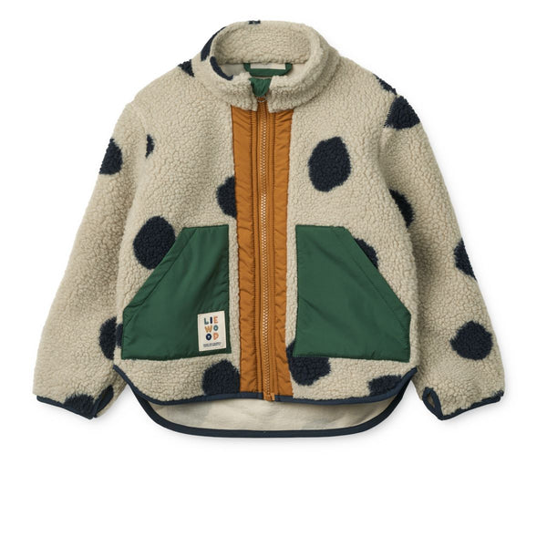 Liewood Noam Fleecejacke - Spot dots / Mist - Jacke