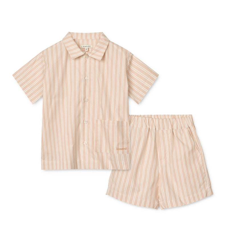 Liewood LEONA Streifen Set - Y/D stripe Sorbet rose / Creme de la creme - Shorts