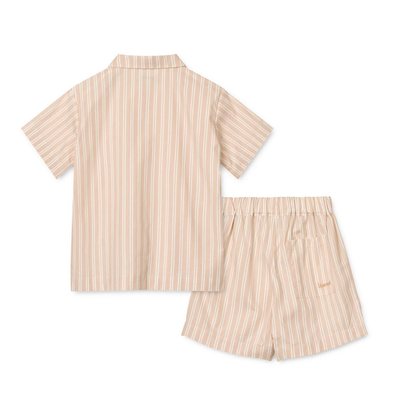 Liewood LEONA Streifen Set - Y/D stripe Sorbet rose / Creme de la creme - Shorts