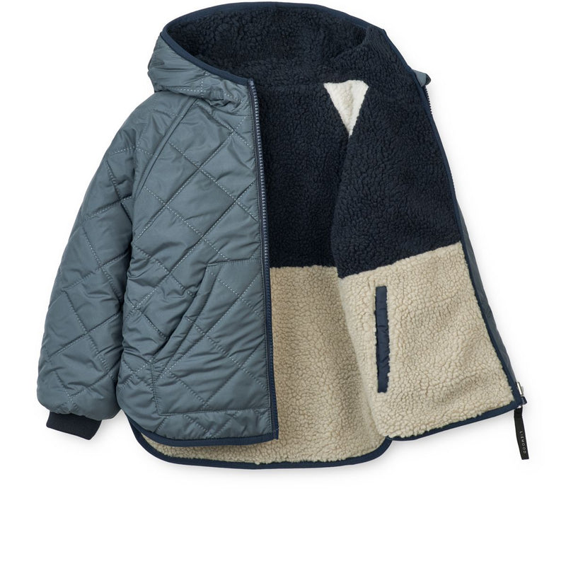 Liewood Jackson Wendbare Fleecejacke - Whale blue multi mix - Jacke