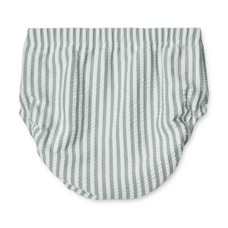 Liewood Anthony Seersucker Baby Badehose - Y/D stripe: Sea blue/white - Badehose