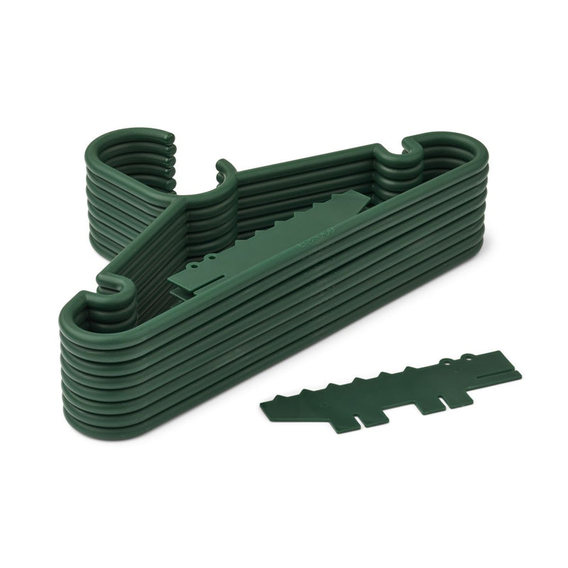 Liewood Falton Kleiderbügel mit Tierdetails 8er-Pack - Garden green - Garderobe