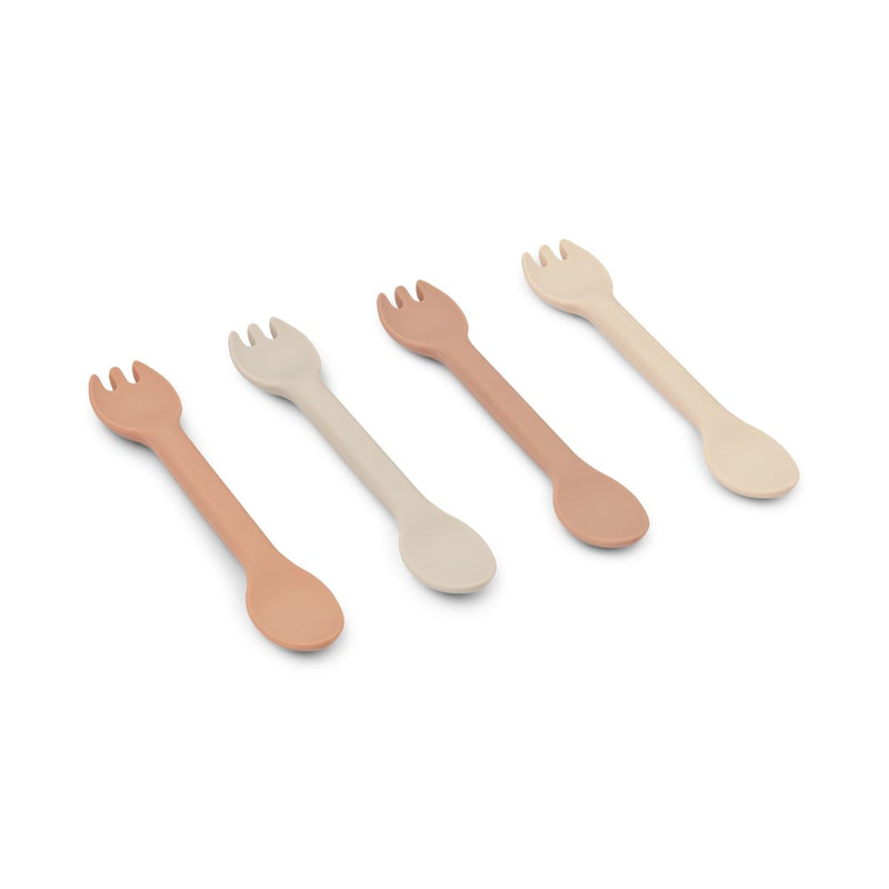 Liewood Jan Silikon Spork 4er-Pack - Rose multi mix - Besteck