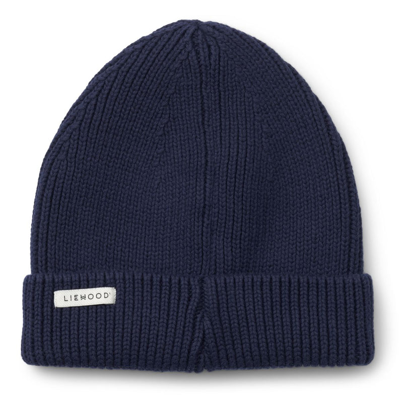 Liewood Ezra Baumwoll-Rippstrickmütze - Classic Navy - Hut & Kappe