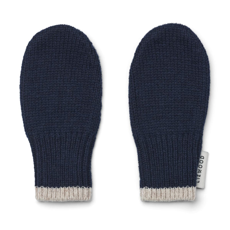 Liewood Pipi Fäustlinge Baby - Classic navy / Sandy melange - Handschuhe