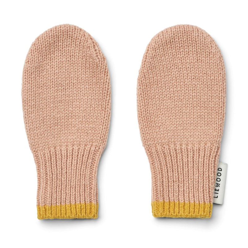 Liewood Pipi Fäustlinge Baby - Tuscany rose / Lemon flake - Handschuhe