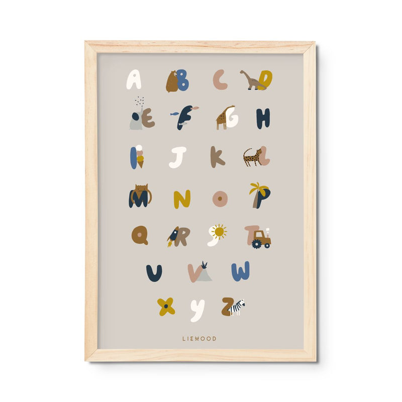 Liewood Poster Beverly - Alphabet / Sandy - Poster