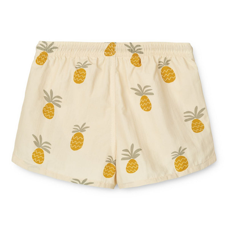 Liewood Aiden Boardshorts mit Print - Pineapples /  Cloud cream - Badeshorts